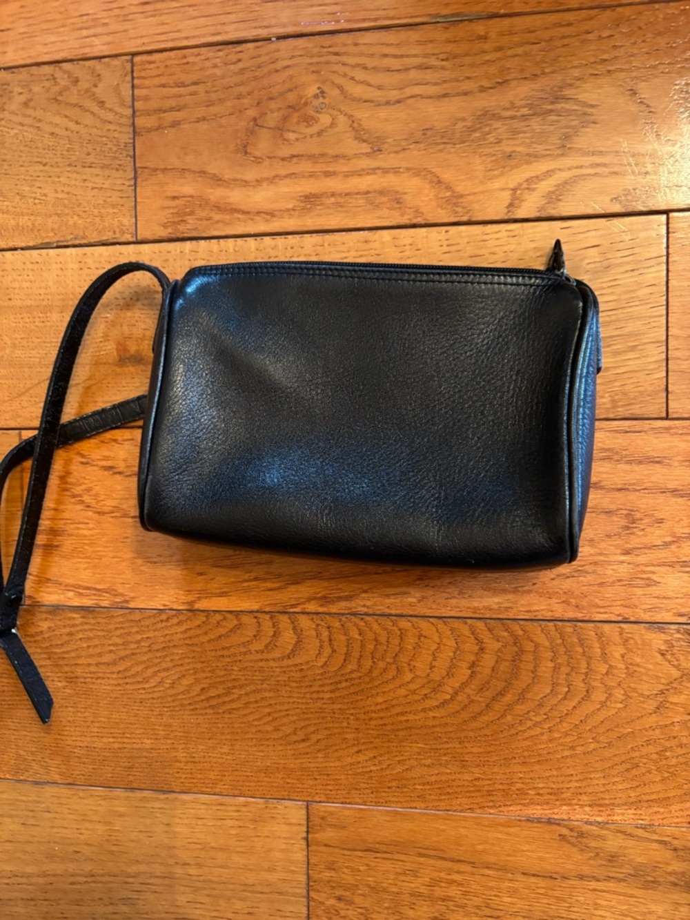 Black leather purse